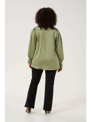 KAFFE curve Langarm-Bluse KChilla A-shape in Oil Green