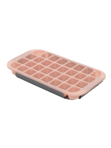 Excellent Houseware Eiswürfelform für 32 Eiswürfel in Rosa, (B) 17,8 x (H) 3,5 x (L) 33,5 cm