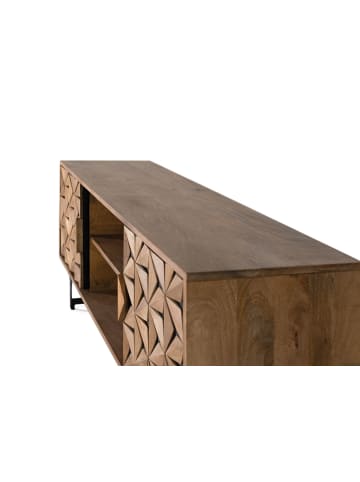 Giner y Colomer TV-Schrank mit 2 Türen und 2 Regalen aus Mangoholz in Brown