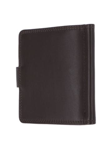 Golden Head Polo Geldbörse RFID Schutz Leder 10 cm Geldscheinklammer dunkelbraun