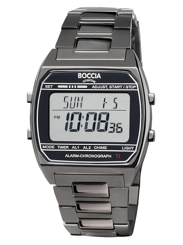 Boccia Unisex-Uhr Digital Titan Schwarz