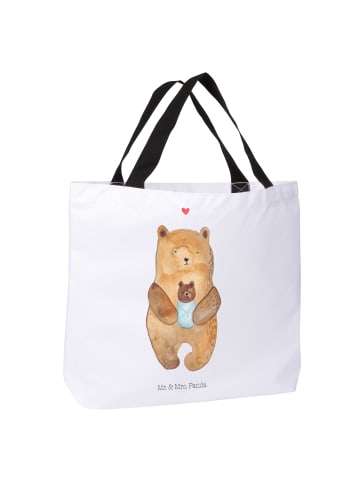 Mr. & Mrs. Panda Tote Bag Bär Baby ohne Spruch in Weiß