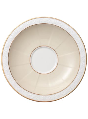 Villeroy & Boch Frühstücksuntertasse Ivoire ø 18,5 cm weiß-gold in weiß-gold