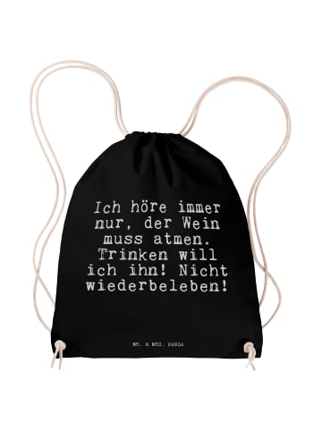 Mr. & Mrs. Panda Sportbeutel Ich höre immer nur,... mit Spruch in Schwarz