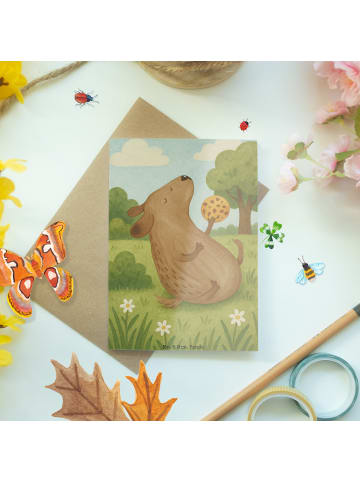 Mr. & Mrs. Panda Klappkarte Hund Keks Design ohne Spruch in Weiß