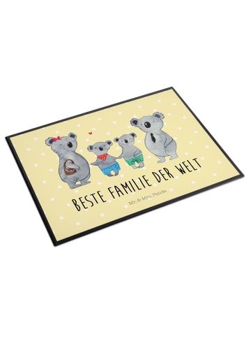 Mr. & Mrs. Panda Schreibunterlage Koala Familie zwei mit Spruch in Gelb Pastell