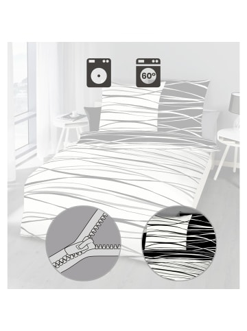 kaeppel Mako-Satin Wendebettwäsche in schwarz-weiß