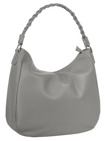 Samantha Look Handtasche echt Leder in grau