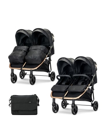 Lorelli Geschwisterkinderwagen Duo in schwarz