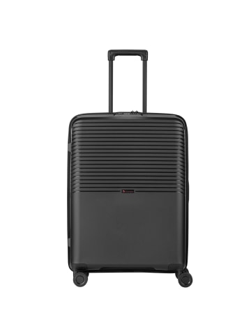 Pack Easy Jet 4 Rollen Trolley 64 cm mit Dehnfalte schwarz