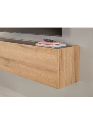 Furn.Design TV-Lowboard Evoke Eiche, grau 150 cm Hängeschrank, TV-Unterteil hängend