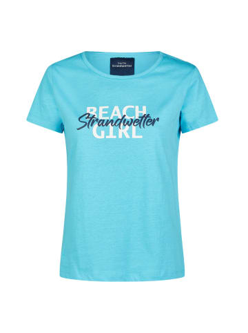 Strandwetter T-Shirt Isa, T-Shirt für Damen, Strand, aus 100% Baumwolle, in azuro