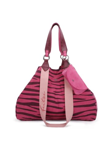 Fritzi aus Preußen Izzy Canvas Shopper Tasche 45 cm zebra pink