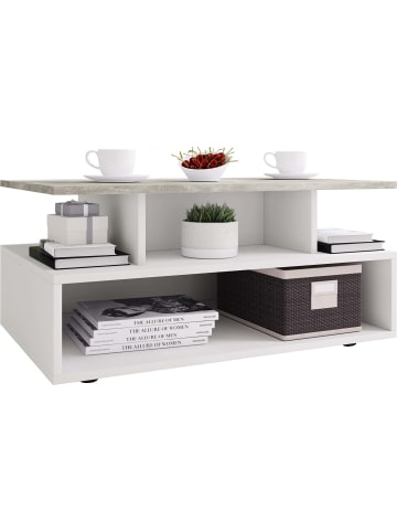 ebuy24 Couchtisch Esila 2 Weiß 80 x 50 cm