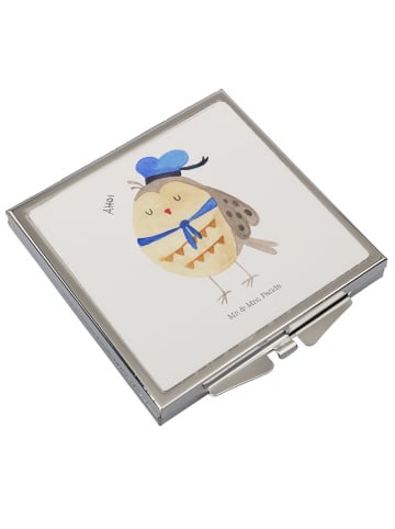 Mr. & Mrs. Panda Handspiegel Eule Matrose ohne Spruch in Weiß