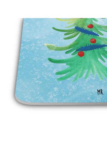 Mr. & Mrs. Panda Untersetzer für Gläser Pinguin Weihnachtsbaum o... in Eisblau