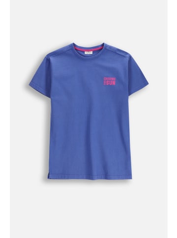 Coccodrillo Kurzes Sweatshirtkleid mit kurzen Ärmeln in blau