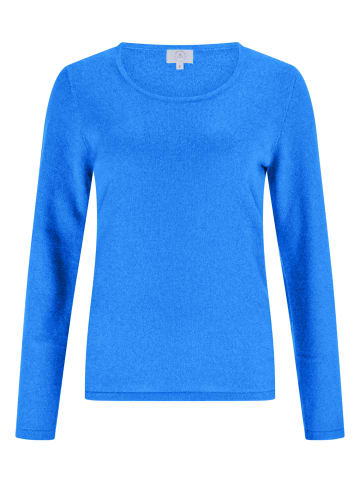 CASH-MERE.CH Rundhals Pullover in Dazzling Blau