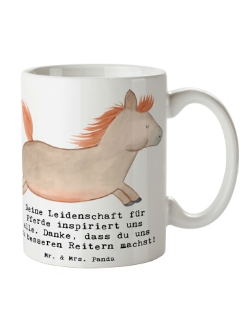 Mr. & Mrs. Panda Tasse Reitsport Trainerin Inspiration mit Spruch in Weiß