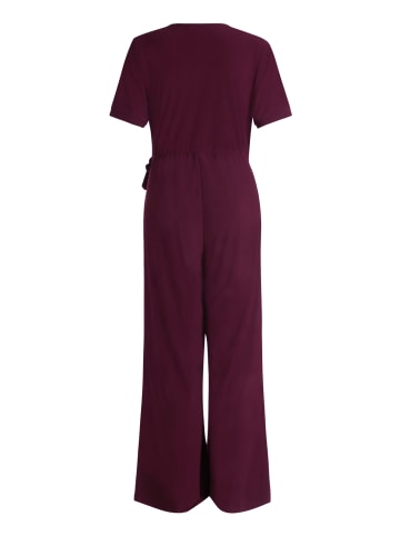 CARTOON Jumpsuit mit Bindegürtel in Dark Aubergine