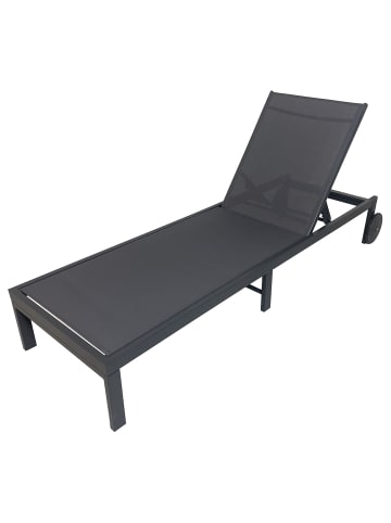 home24 Verstellbare Gartenliege Palmi in Anthrazit
