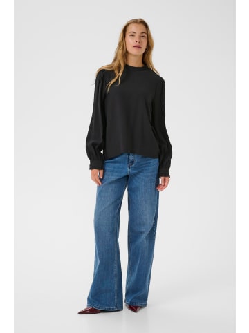 Kaffe Langarm-Bluse KArea Regular fit in Black Deep CC
