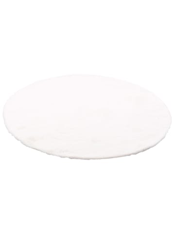 Pergamon Fellteppich Luxus Super Soft Plush Rund in Weiss