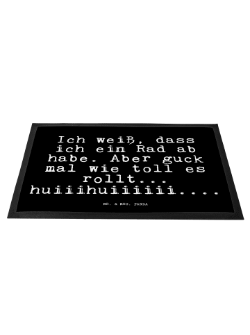 Mr. & Mrs. Panda Outdoor-Matte Ich weiß, dass ich... mit Spruch in Schwarz