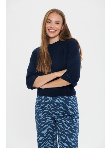SAINT TROPEZ Strickpullover NovaSZ Gerade Passform in Night Sky