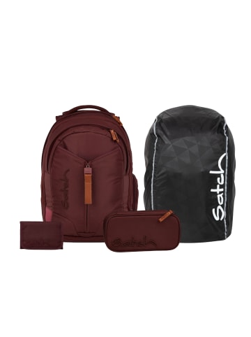 Satch Schulrucksack-Set MATCH "Nordic Ruby" 4-teilig in Rot