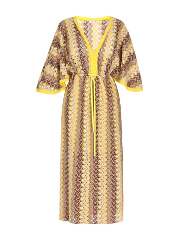 IZIA Damen Kleid in Gelb Mehrfarbig