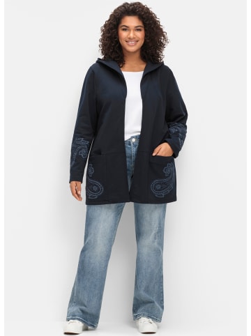 sheego by Joe Browns Sweatjacke in dunkelblau