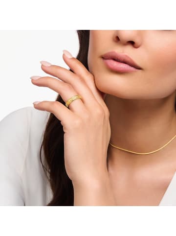 Thomas Sabo Ring Krokodilpanzer in gold