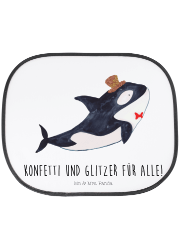 Mr. & Mrs. Panda Sonnenschutz Auto Orca Zylinder mit Spruch in Weiß