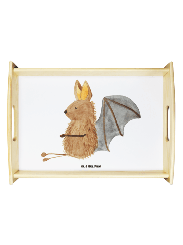 Mr. & Mrs. Panda betttablett Fledermaus Sitzen ohne Spruch in Weiß