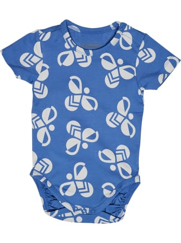Hummel Kinder Kurzarmbody "Hmlmini Bold Bee Aop Body S/S" in Blau