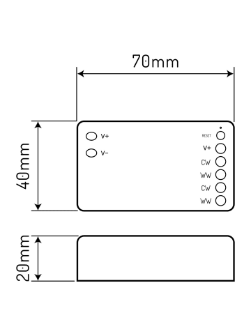 LED Line LED line® Controller VARIANTE RF WIFI TUYA CCT/DIM in Weiß