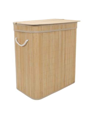 NUXIO Wäschekorb aus Bambus ARVI, 100 l in Beige, (B) 32 x (H) 60 x (L) 52 cm