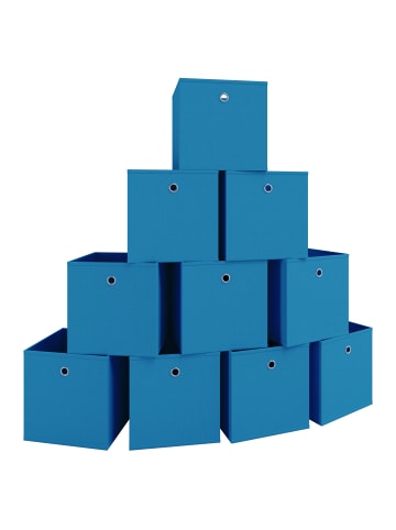 VCM  10er Set Faltbox Klappbox Aufbewahrungsbox Boxas in Blau
