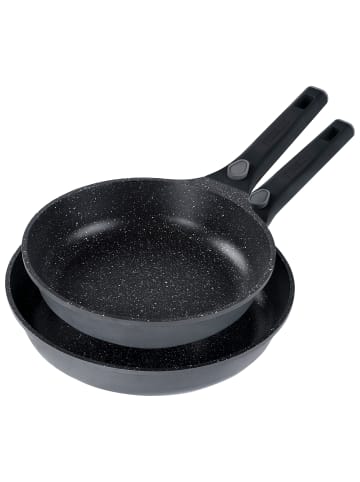 Stoneline SMART Pfannen-Set 2-teilig 24/28, abnehmbarer Griff in Anthrazit