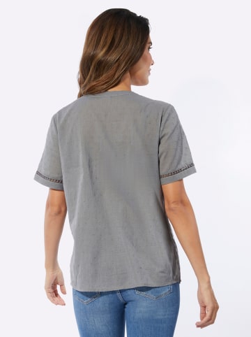 Sieh an! Schlupfbluse in grau