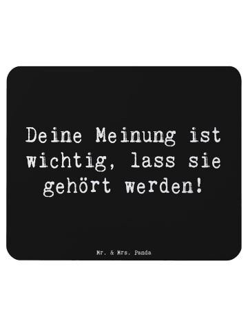 Mr. & Mrs. Panda Mauspad Spruch Mutig zu seinen Meinungen stehen... in Schwarz