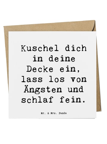 Mr. & Mrs. Panda Deluxe Karte Spruch Alleine schlafen lernen mit... in Weiß