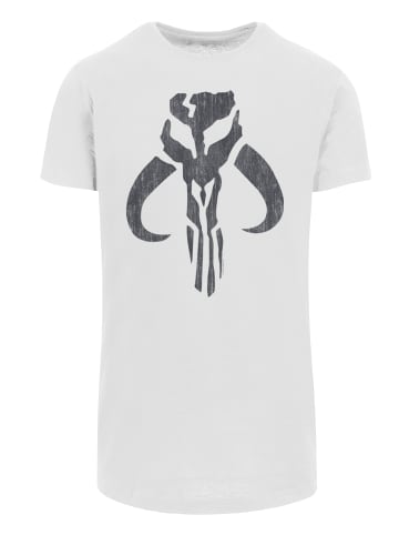 F4NT4STIC T-Shirt Star Wars Mandalorian Banther Skull in weiß