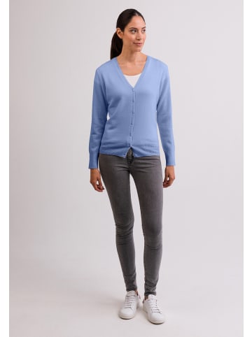 CASH-MERE.CH Cardigan V-Ausschnitt in Hellblau