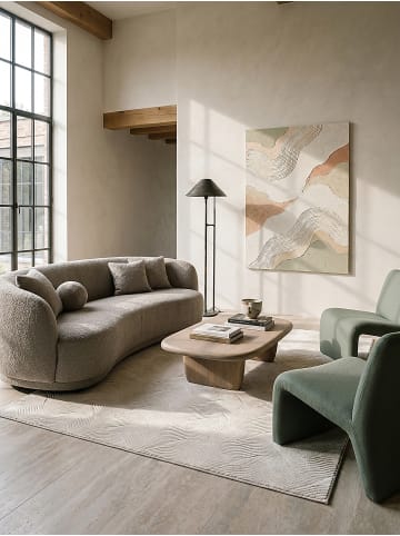 KADIMA DESIGN Läufer Geometrisch rutschhemmend pflegeleicht Wohnzimmer Flur in Creme
