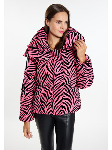 faina Steppjacke Mit Zebra-Print in Pink Zebra