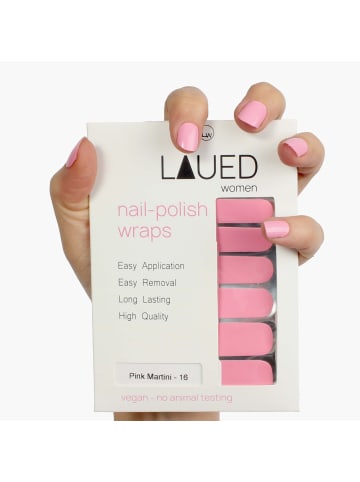 VARGU LAUED vegane Nagelfolien solid pink in Pink Martini