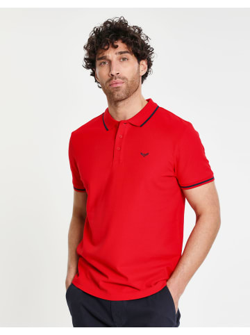 Threadbare Kurzarm-Polo THB Polo Brunello in rot