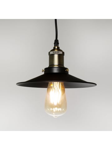 Licht-Erlebnisse Pendelleuchte Ø 22 x (T)125.5 cm in Schwarz Bronze Klar